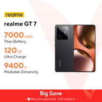 Global Version realme GT 7 5G AI Smartphone MTK Dimensity 9400e 6000nits Pro-Esports Display 7000 mAh Battery 120W Ultra Charge