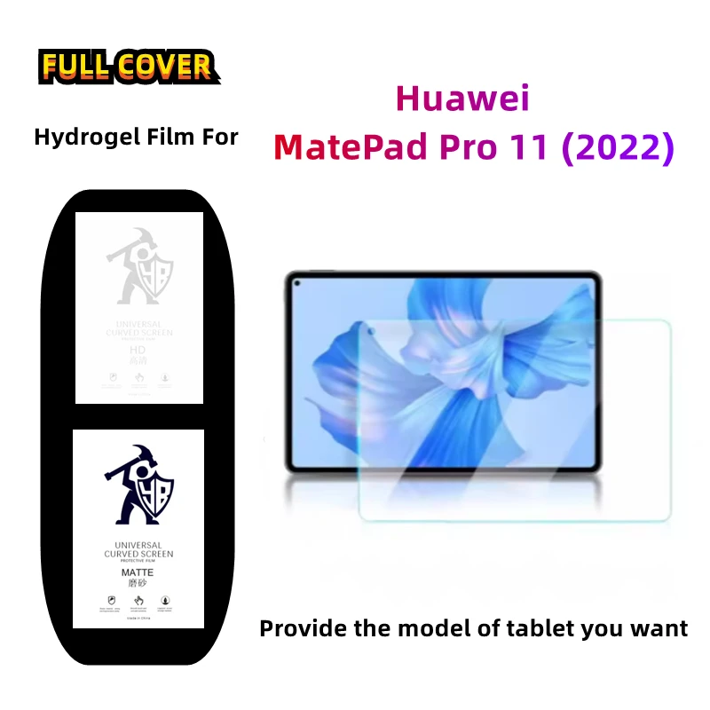 

2pcs Privacy Matte Hydrogel Film For Huawei MatePad Pro 11 (2022) HD/Matte Screen Protector For MatePad Pro 11 2022