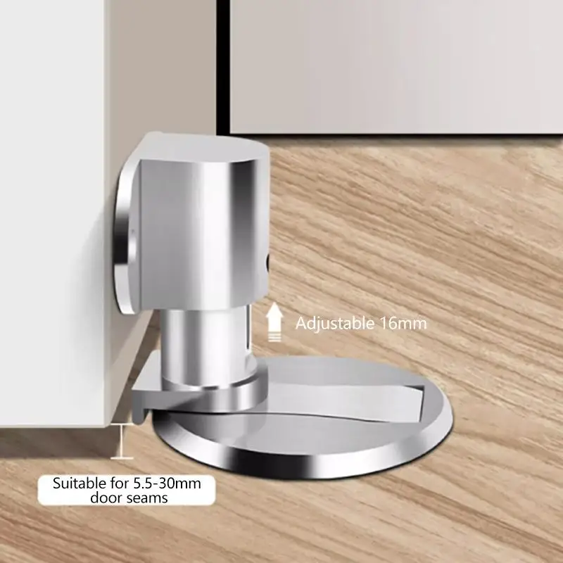 Magnetic Floor Door Stopper Punch Free Windproof Strong Magnet Door Stop for Patio Front Back Door Use