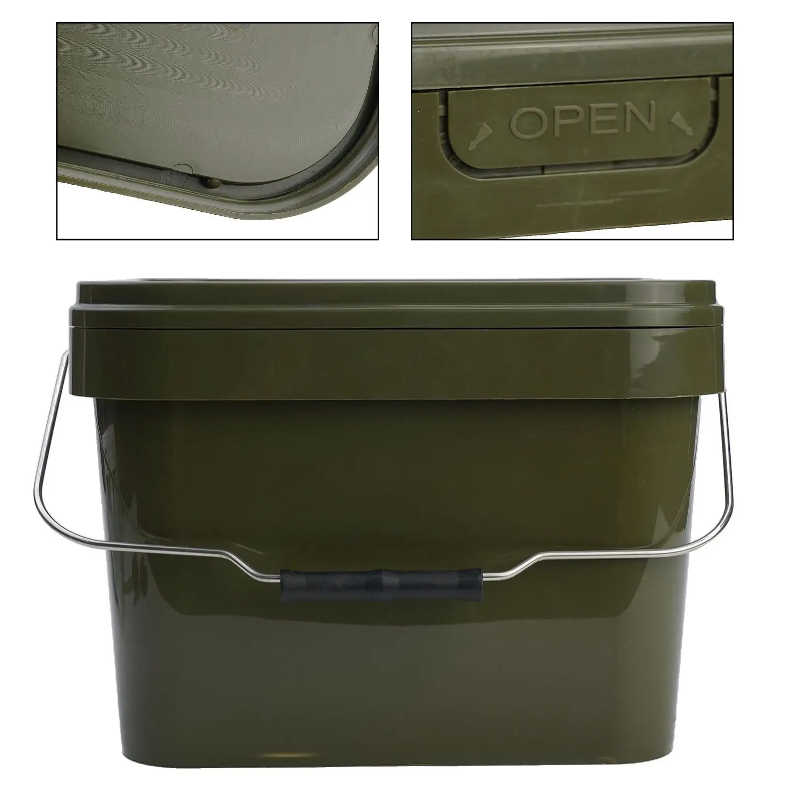

Boilie Bucke Square Bucket Accessories Removable Replacements Robust Construction Comfortable 1 Pc PP Material