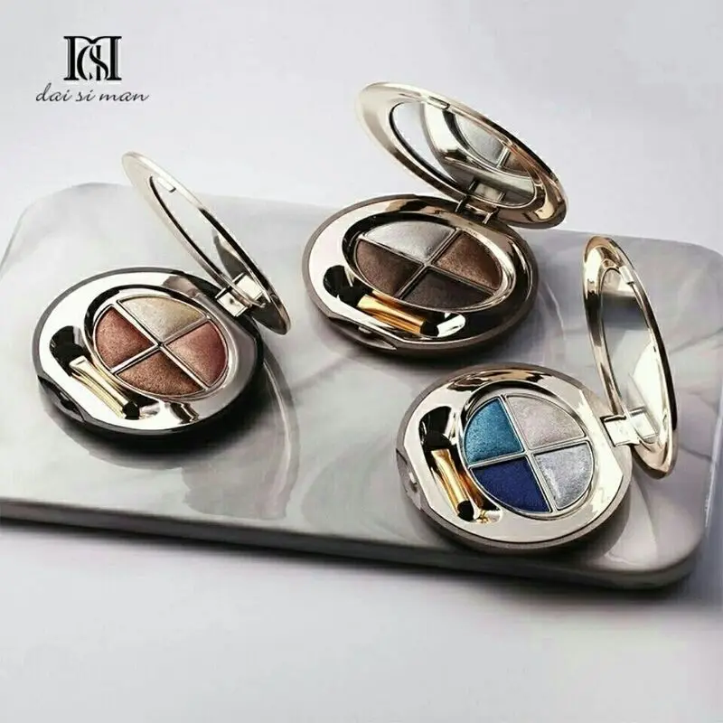 Daisyman Four-Color Eyeshadow Palette Pearlescent Glitter Waterproof Matte Marble Earth Tones Popular on Instagram