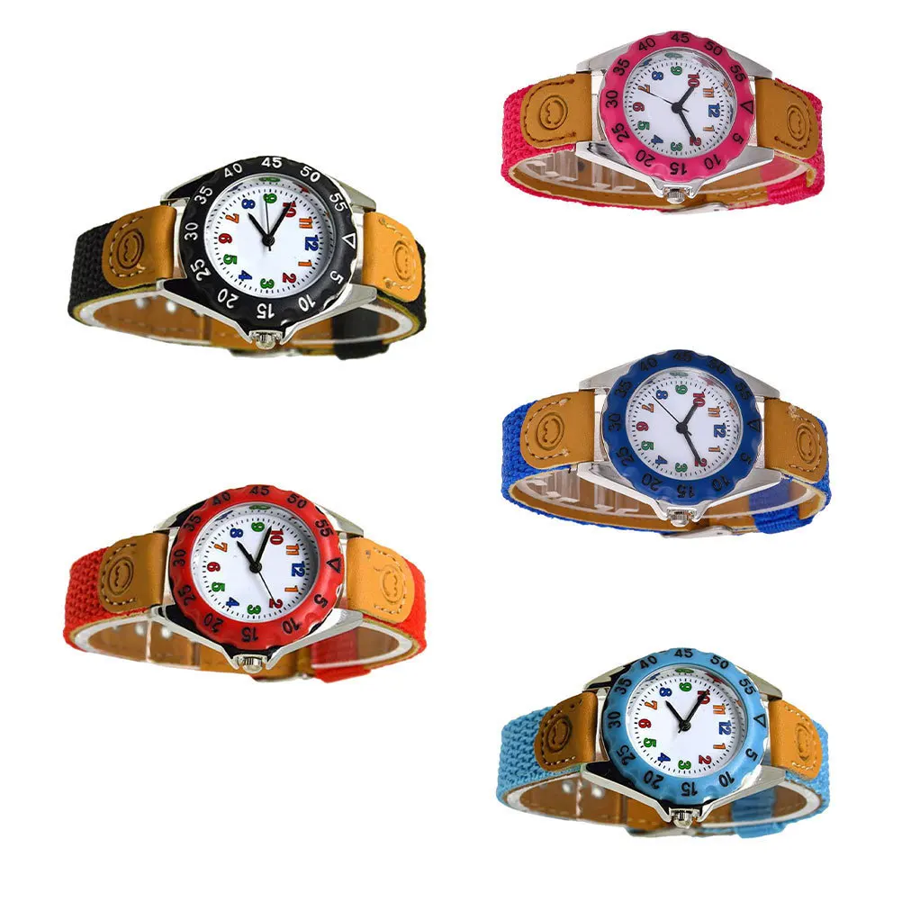 Student Quartz Cartoon Quartz Nylon Strap Students Watch Rosy 'S Watches Students Watch