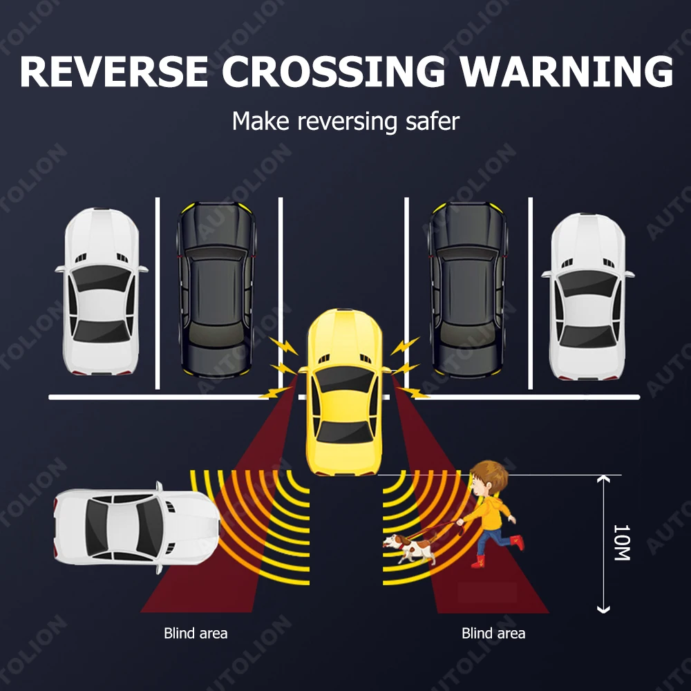 Car Lane Change Assistance BSA BSD BSM RCTA 77GHZ Blind Spot Mirrors Detection Monitoring System