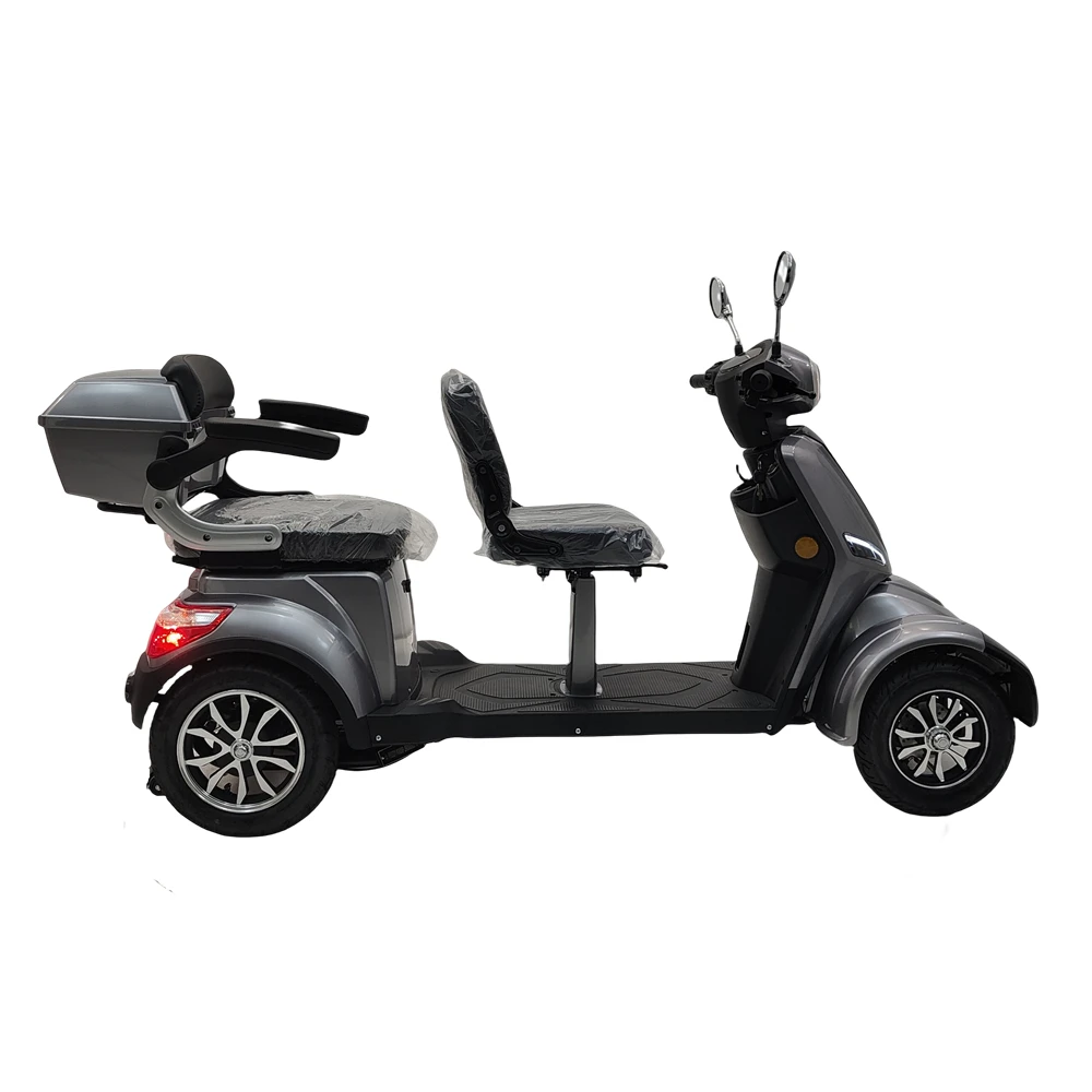 good quality electric powered 60 volt 1000 watts two seats 4 wheel e mobility scooter motorcycle for adults