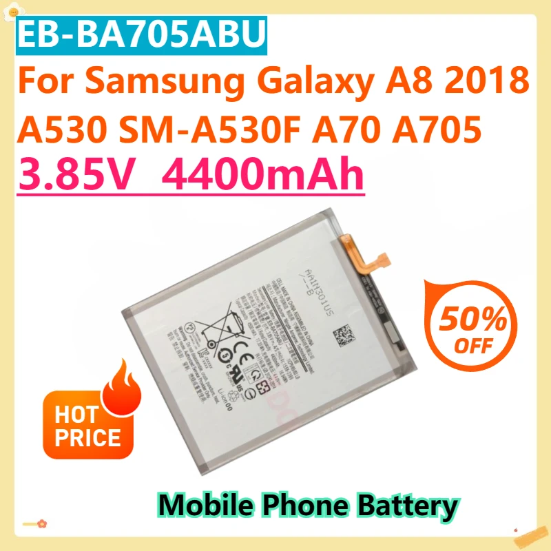 

For Samsung Galaxy A8 2018 (A530) A530 SM-A530F A70 A705 EB-BA530ABE EB-BA750ABU EB-BA705ABU EB-BN972ABU Replacement battery
