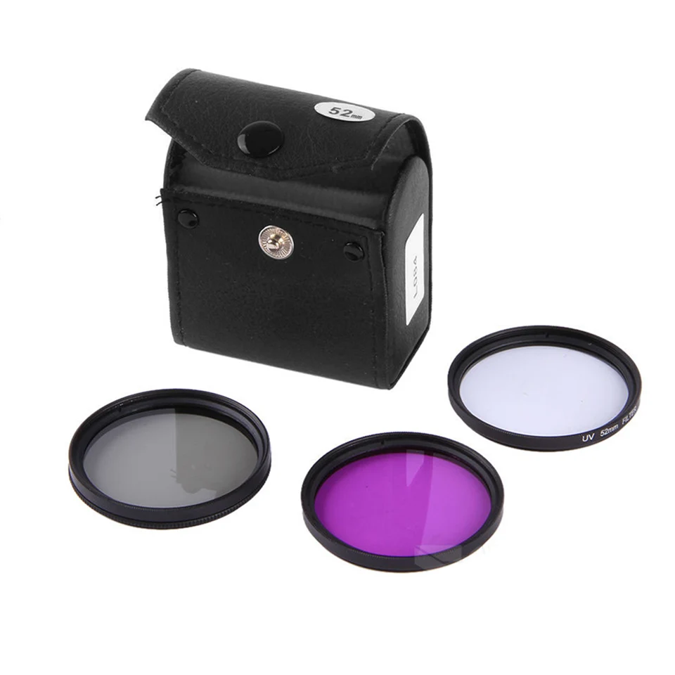 3in1 55mm UV FLD CPL Circular polarizer Lens Filter kit for Nikon D7500 D5600 D5500 D5300 D3300 D3400 D850 D750 AF-P 18-55mm