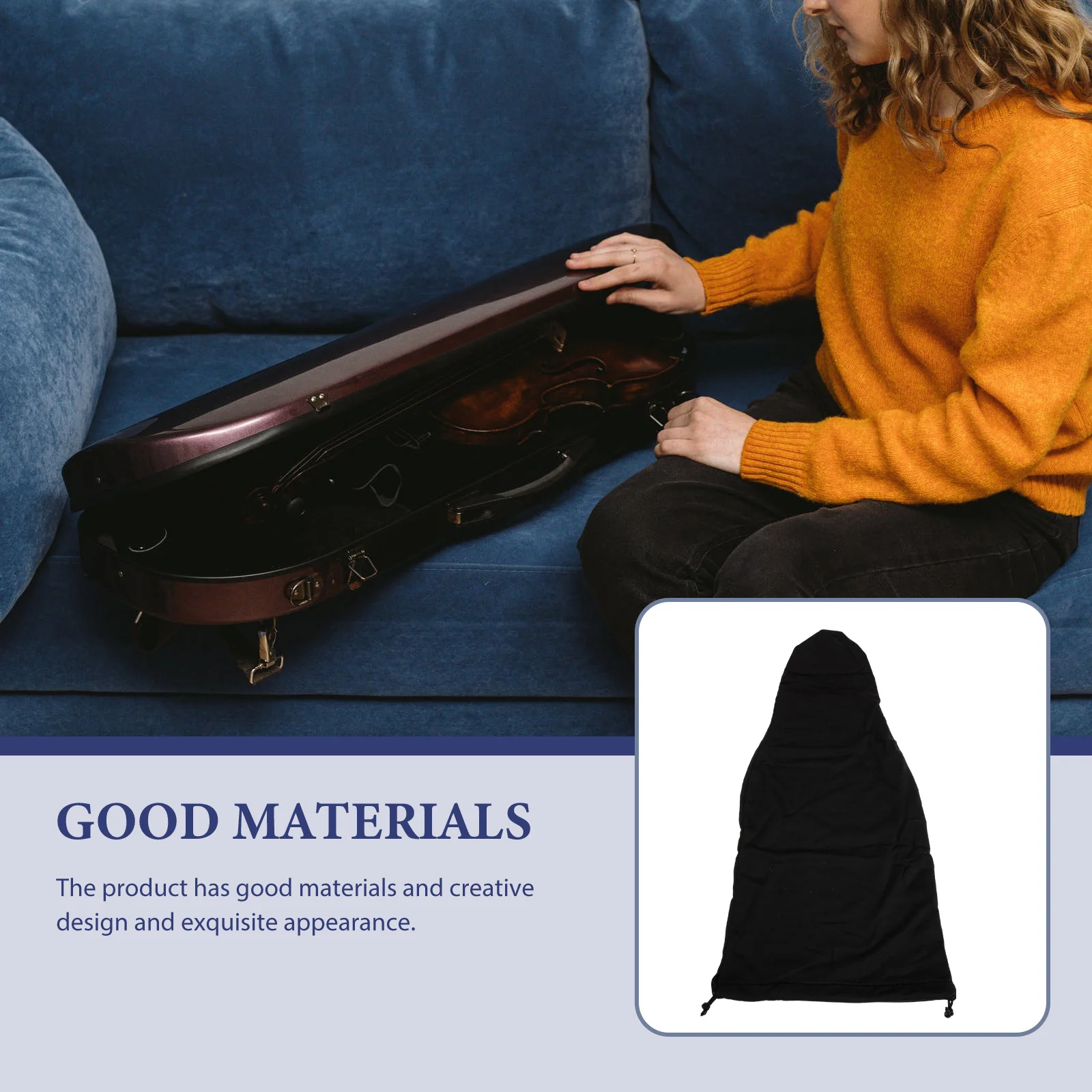 

Premium Violin Cover 4 3 4 Black Dust Proof Protector Elastic Cloth Storage Case for Violin Players Gift Idea
