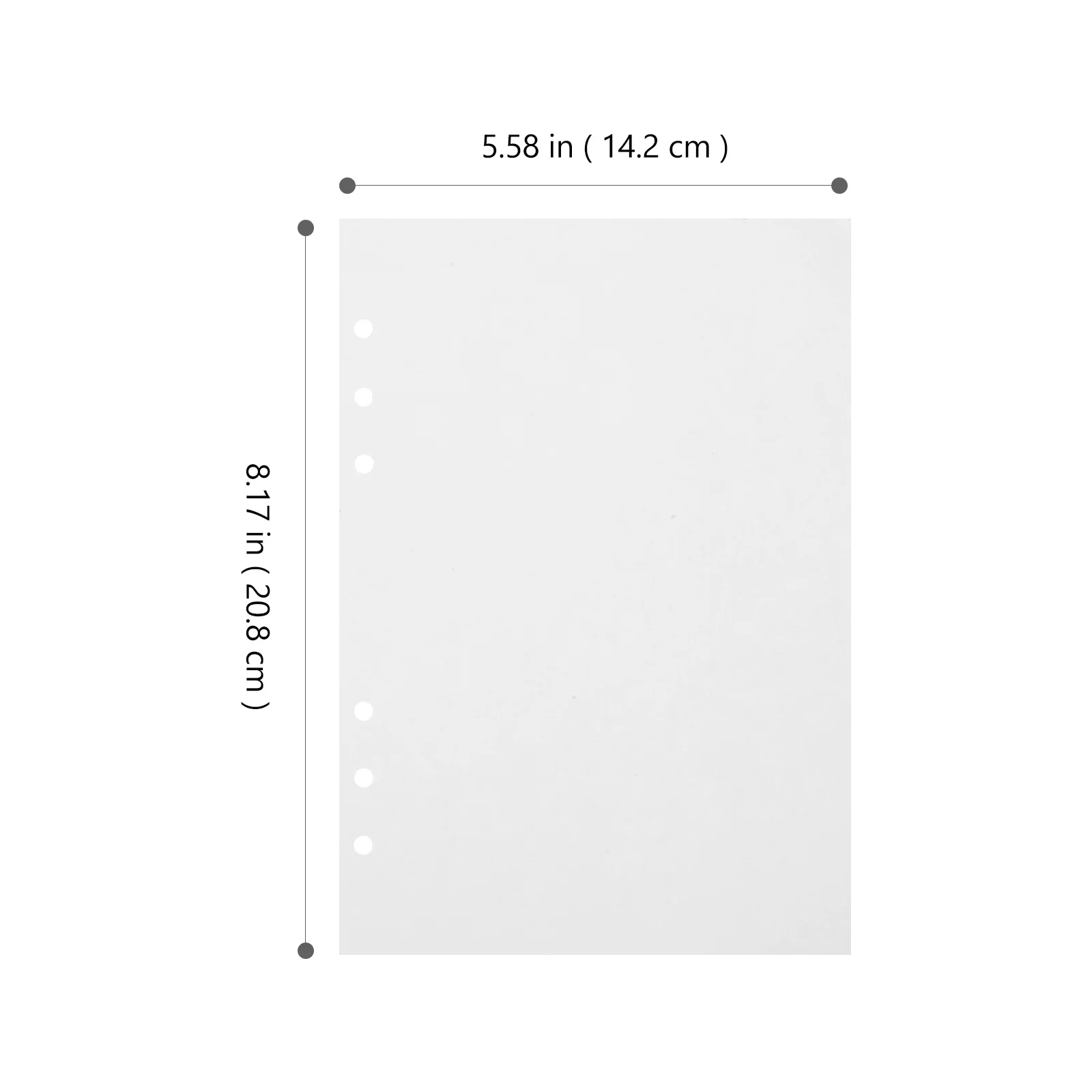 80 ورقة مخططة مقاس A5 لإعادة تعبئة الورق ذات سطح أملس ورسم مناسب للطلاب للاستخدام اليومي والسفر 6 فتحات عبوات الورق #3