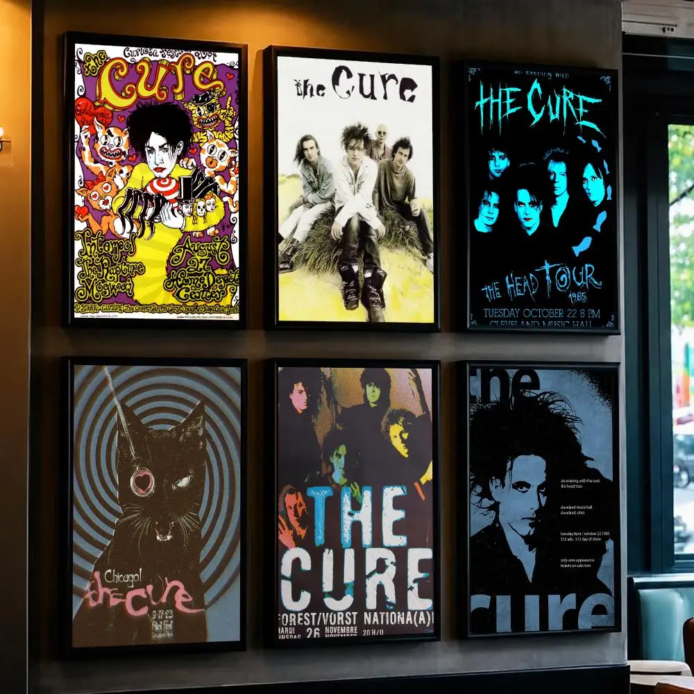band T-The Cure-E Poster Removable Wall Sticker for Home Cafe Bar Office Interior Decor