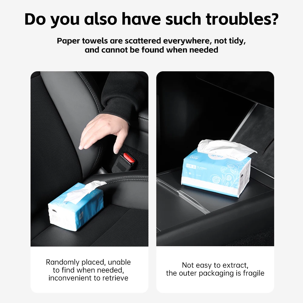 صندوق مناديل لـ Tesla Model Y Juniper 2025 2026 صندوق من السيليكون علبة منديل علبة مناديل لملحقات الطراز Y Juniper #3