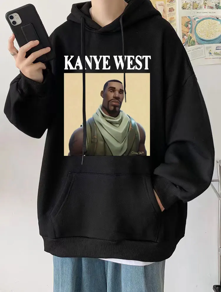 

Funny Kanye West Meme Hoodies Men's Vintage Hip Hop Rap Style Hoodie Men Women Loose Long Sleeve Pullovers Sweatshirt Streetwear