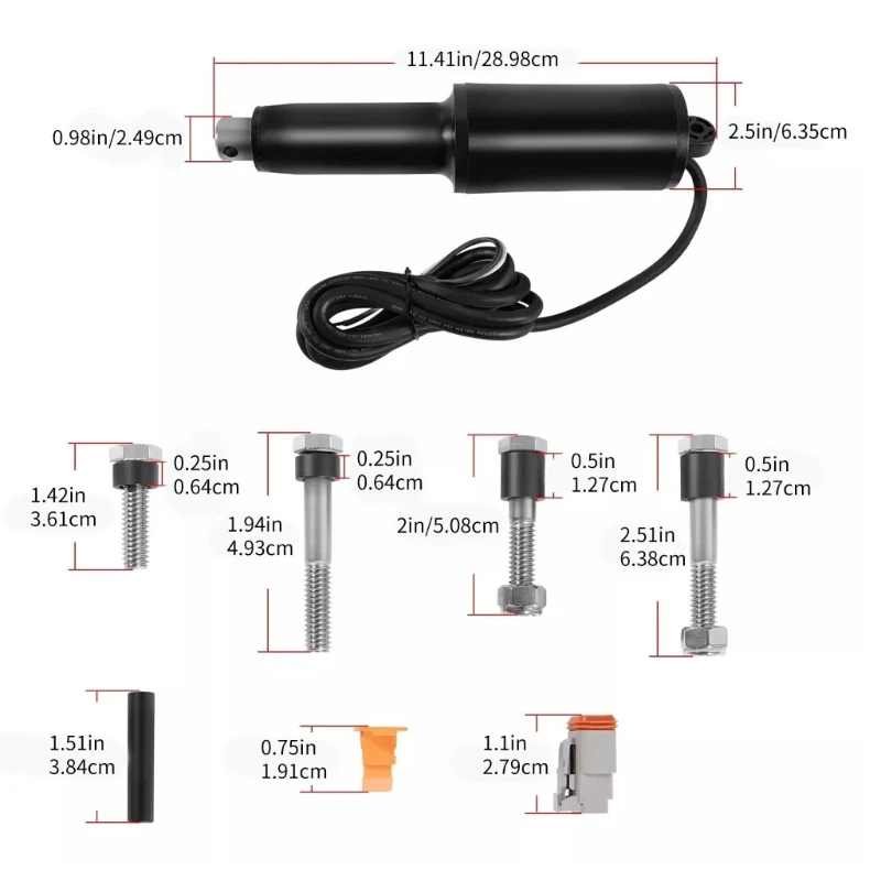 Actuator Trim Tabs 15057-001 20402-001 101XD-4 for 2009 to Present Air Boat Trim Tab Actuator for Lenco Marine Actuators