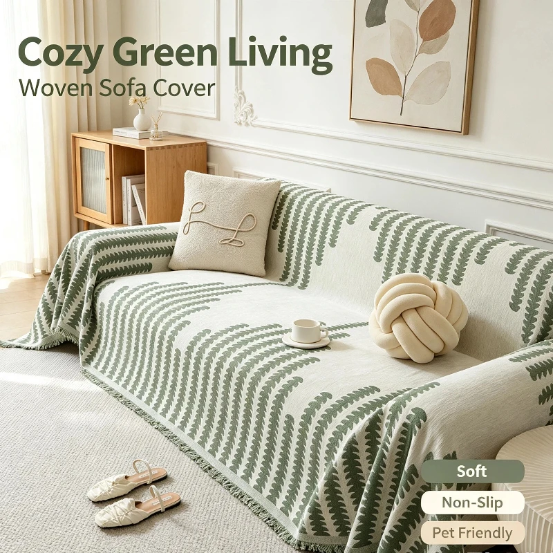 Universal Anti Slip Sofa Cushion New Shenier Sofa Towel Sofa Cover Modern Backrest Towel L-Shaped Dustproof Sofa Towel