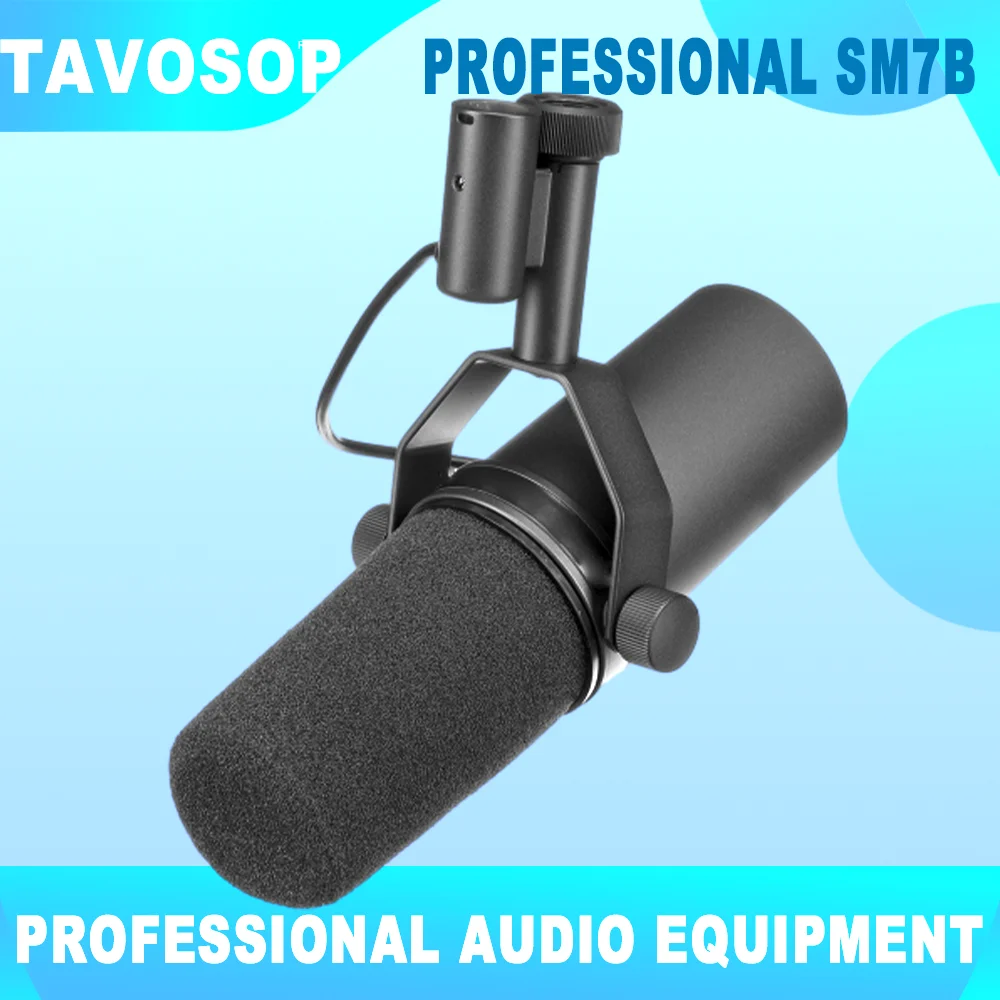

TAVOSOP Professional SM7B Dynamic Microphone For Studio Recording Podcasting Gaming Streaming Vocals Streaming Audio Microphone