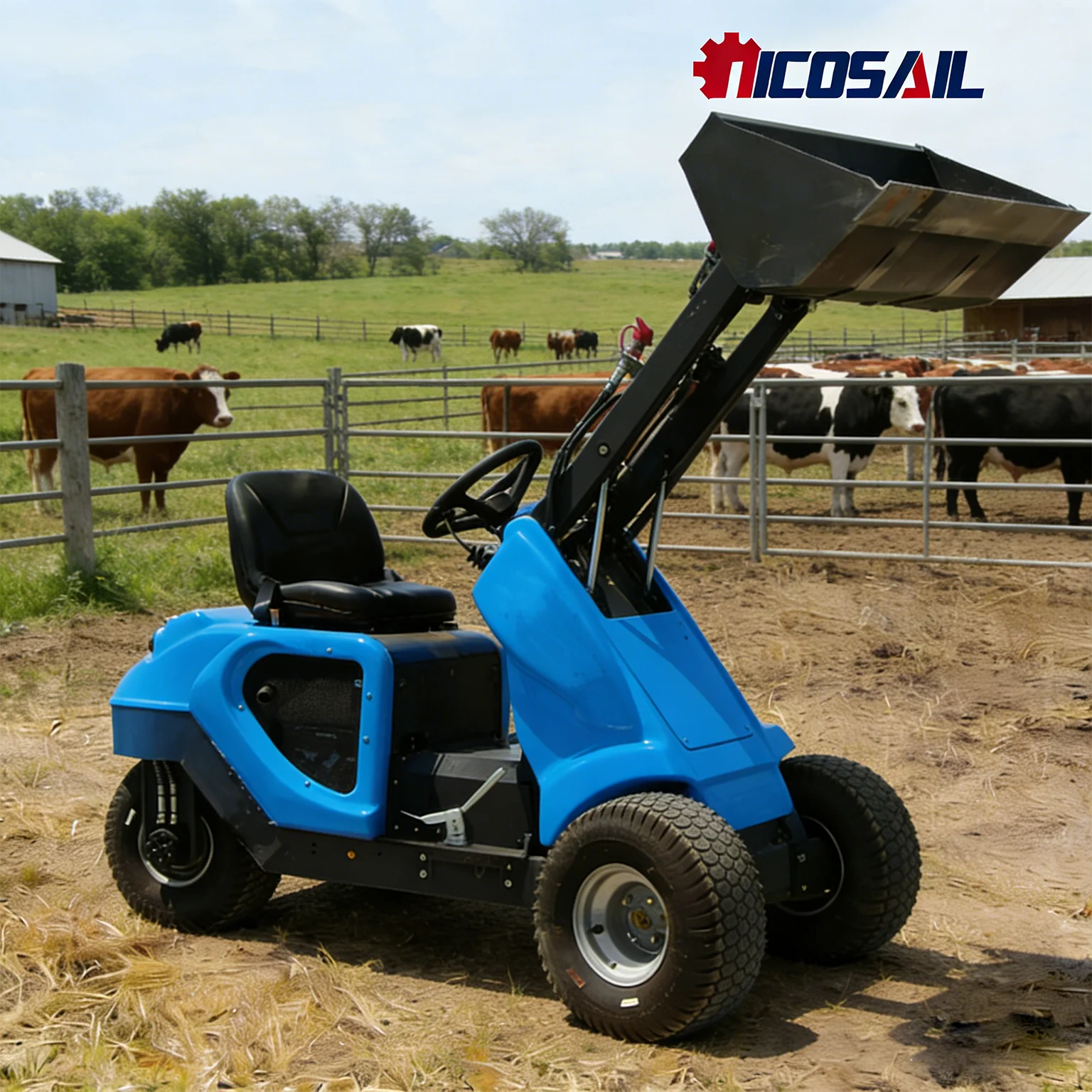 

EPA CE Compliant 3 Wheel Skid Steer Loader for Landscaping & Material Handling