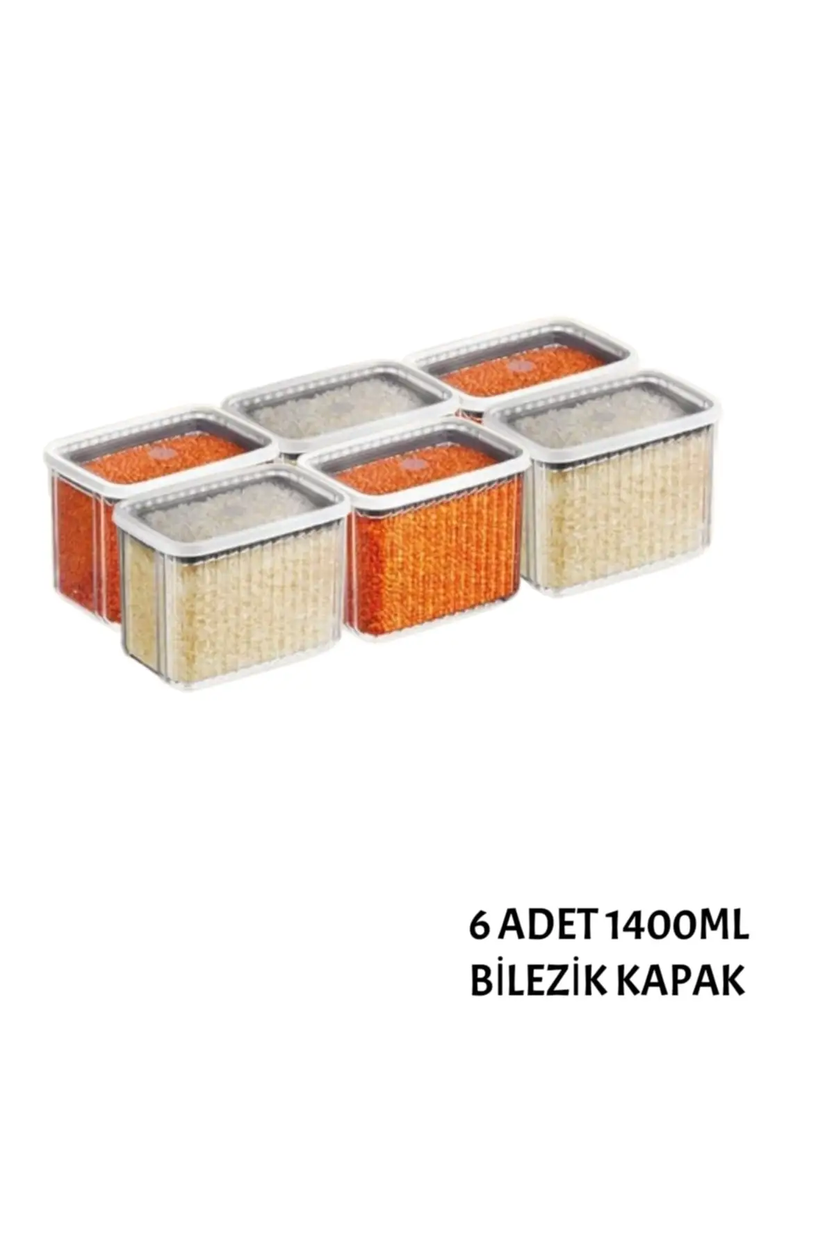 

DOLBOVI Vipahmet 6 Adt.2200 Ml bracelet cover rectangular storage container