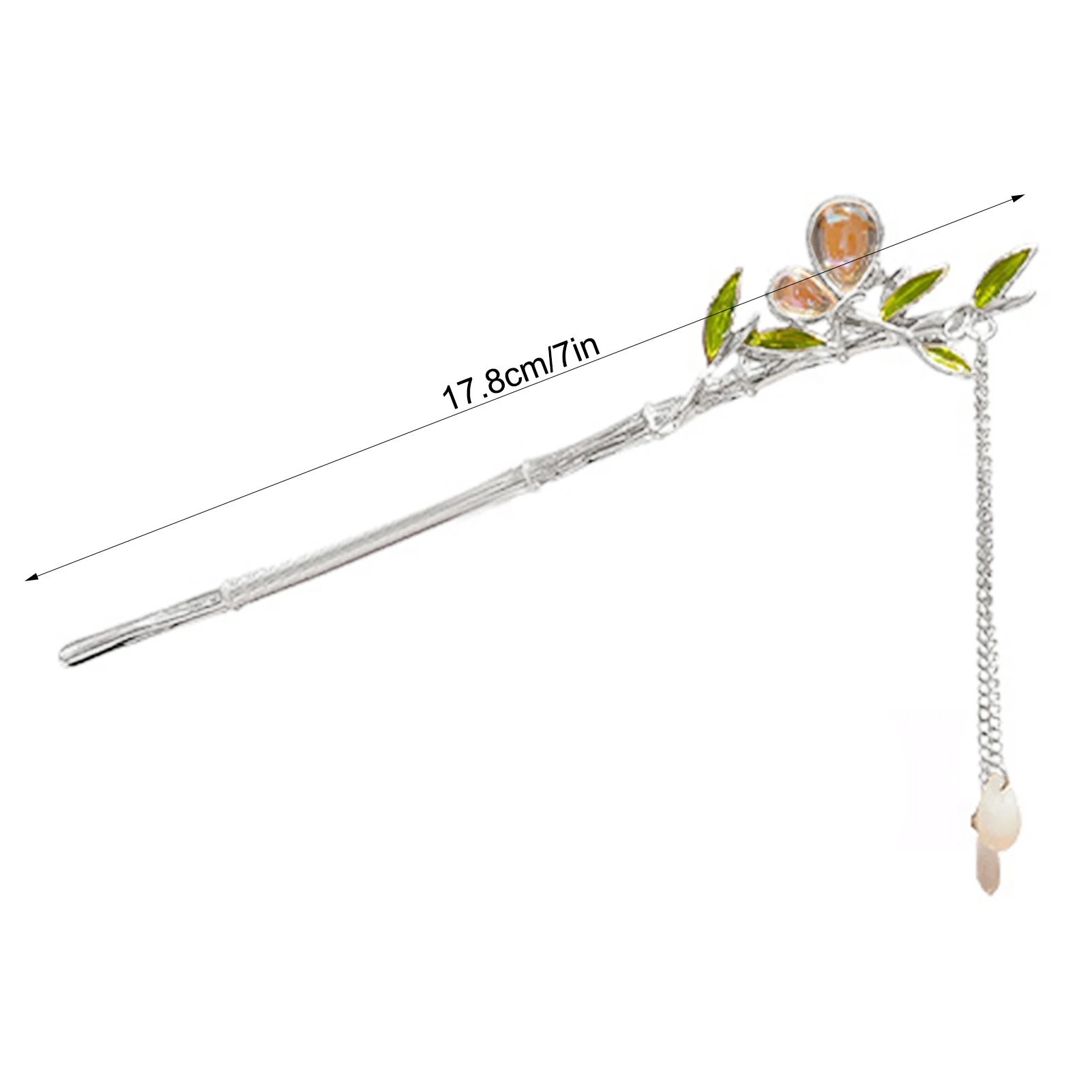 Green Bamboo Tassel Hair Stick For Han Costume Ancient Style Flower Pearl Hairpin Vintage Wedding Cheongsam Decor Hair Clasp view 6