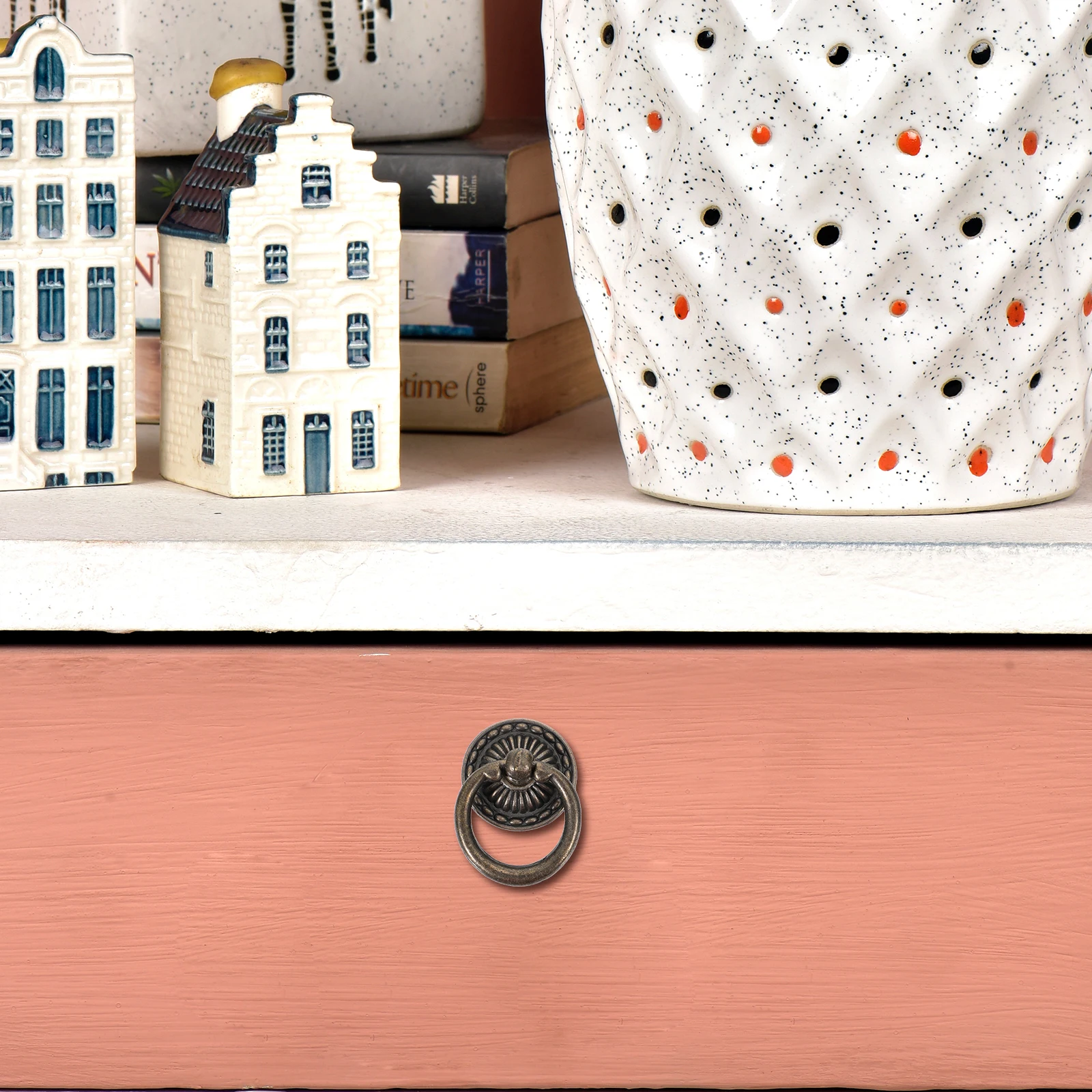 

12pcs Zinc Alloy Cabinet Door Round Pull Hardware Retro Pull Handle Cabinet Handle For Drawer Furniture Decor
