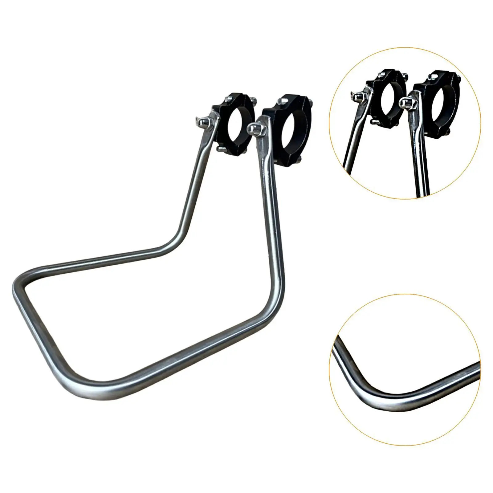 

Bike Front Cargo Rack Secure Fit Aluminum Alloy Clamps Front Bicycle Luggage Holder for City Road Mountain Riding