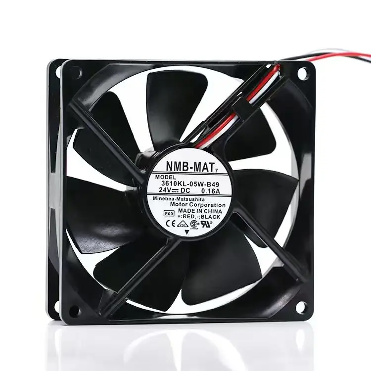 2 pcs 90mm fan for NMB 3610KL-05W-B49 92mm 24V fan with double ball bearing housing for frequency converters and industrial cool