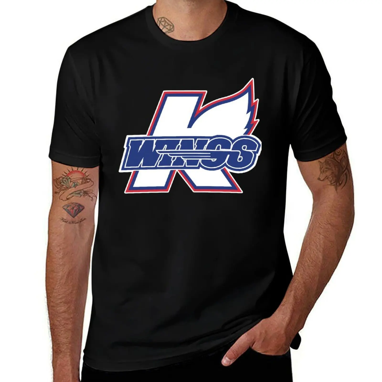 

Kalamazoo Wings T-Shirt man t shirt cotton high quality t shirts for man graphic funny anime t shirts for man T-Shirt