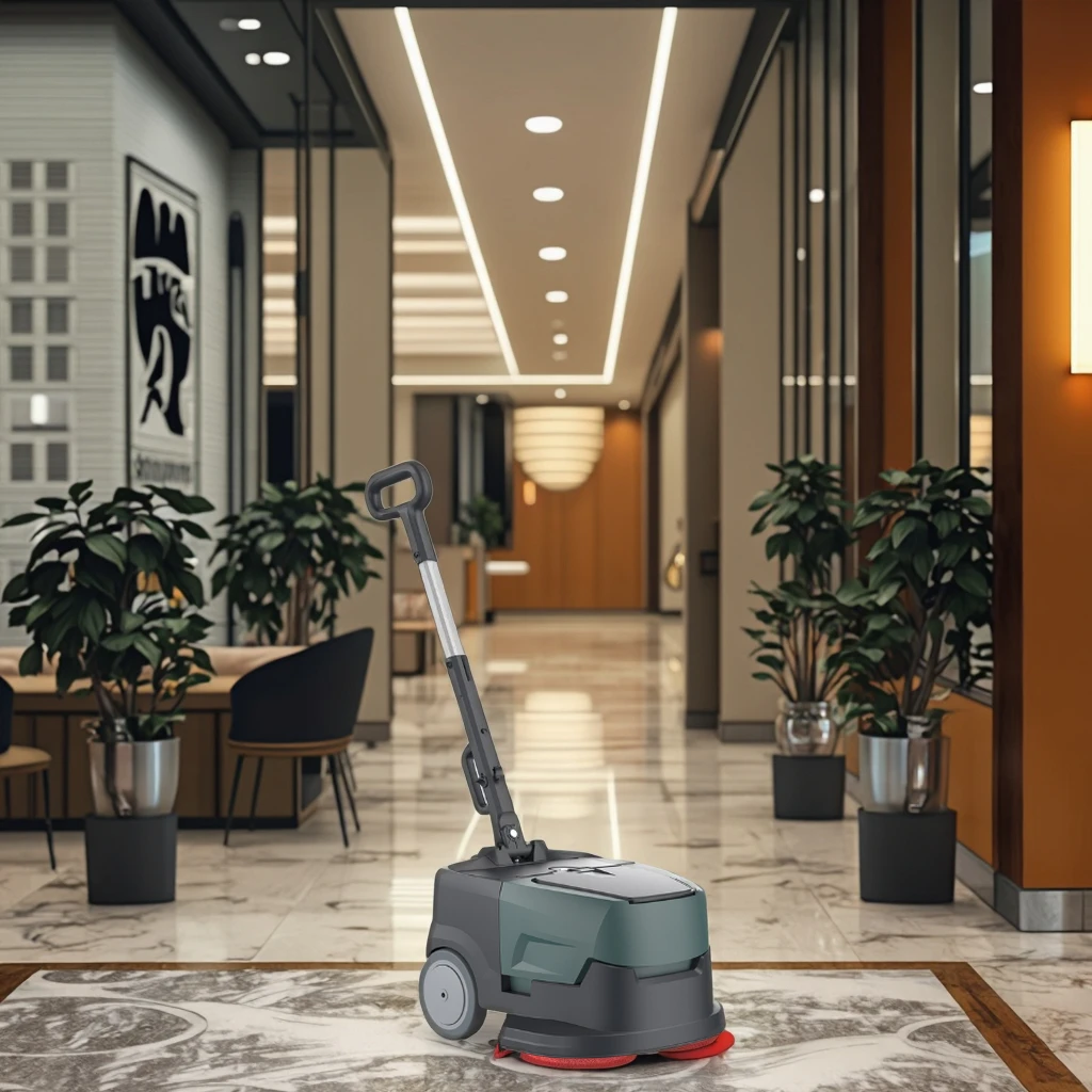 Electric Walk-Behind Floor Scrubber Small Space Saving Portable Device Manufacturer Direct Sales Hot Selling New Condition