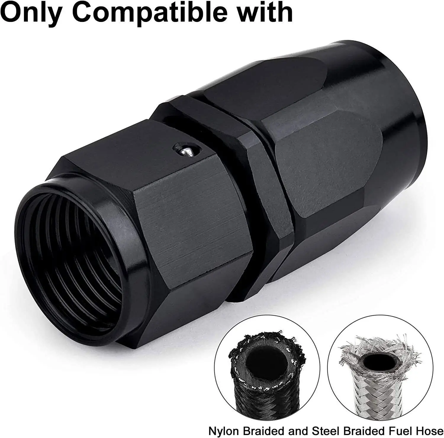 10PCS 10AN/6AN CPE Swivel Fuel Oil Gas Hose End Fitting Adapter Kit 0 45 90 180 Black/Red-Blue