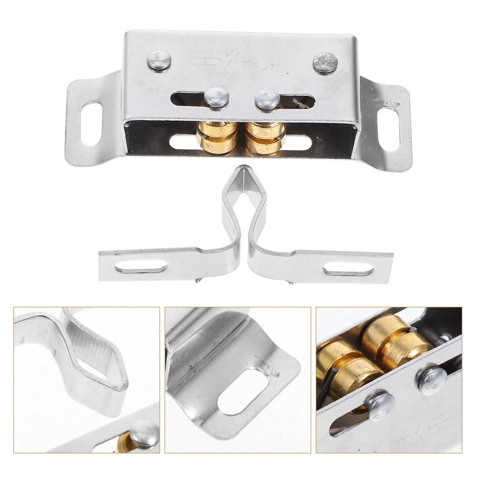 10Pairs Stainless Steel Ball Catch Door Latch for Cabinets Wardrobes Closets Spring Door Catch Quiet Closing Hardware Easy