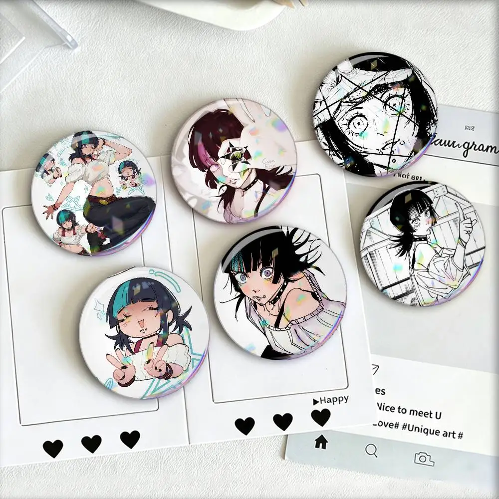 Kirara Hoshi Jujutsu Laser Badge Applicable For Backpack Clothes Hats Decor Creative Accessories