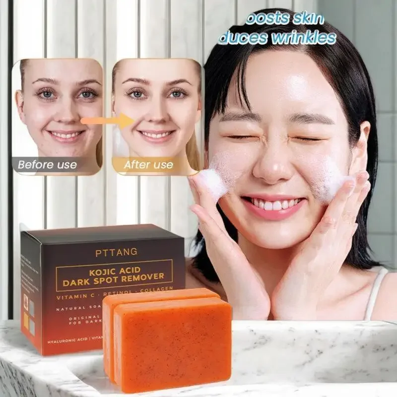 

Kojic Acid Dark Spot Remover Whitening Soap Handmade Skin Care Deep Cleaning Moisturizing Cleansing Essential Soap Brighten Skin