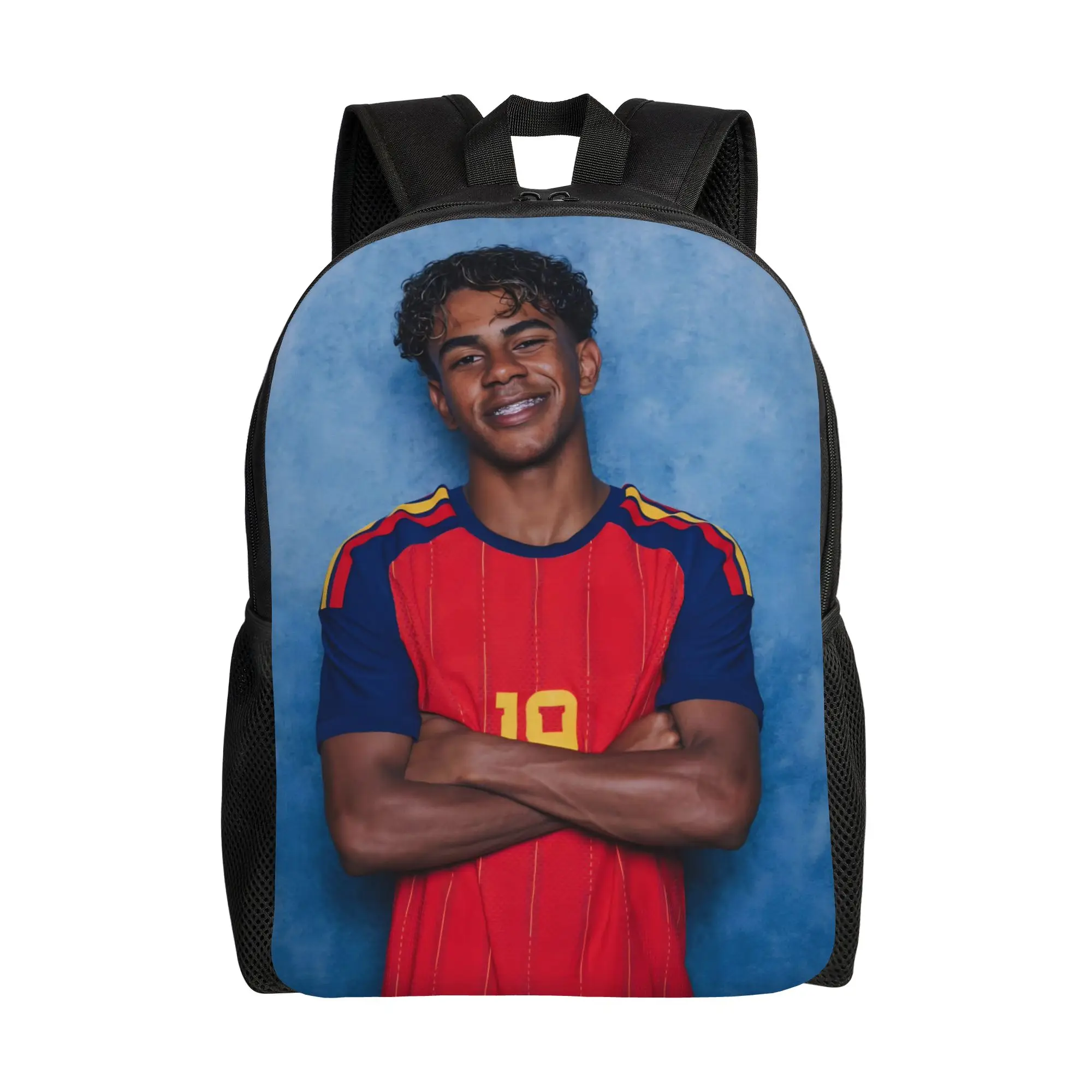 Mochila informal de fútbol L-Lamine Yamal España, mochila deportiva para estudiantes, senderismo, viajes, mochila de un día para hombres y mujeres, bolso de hombro universitario