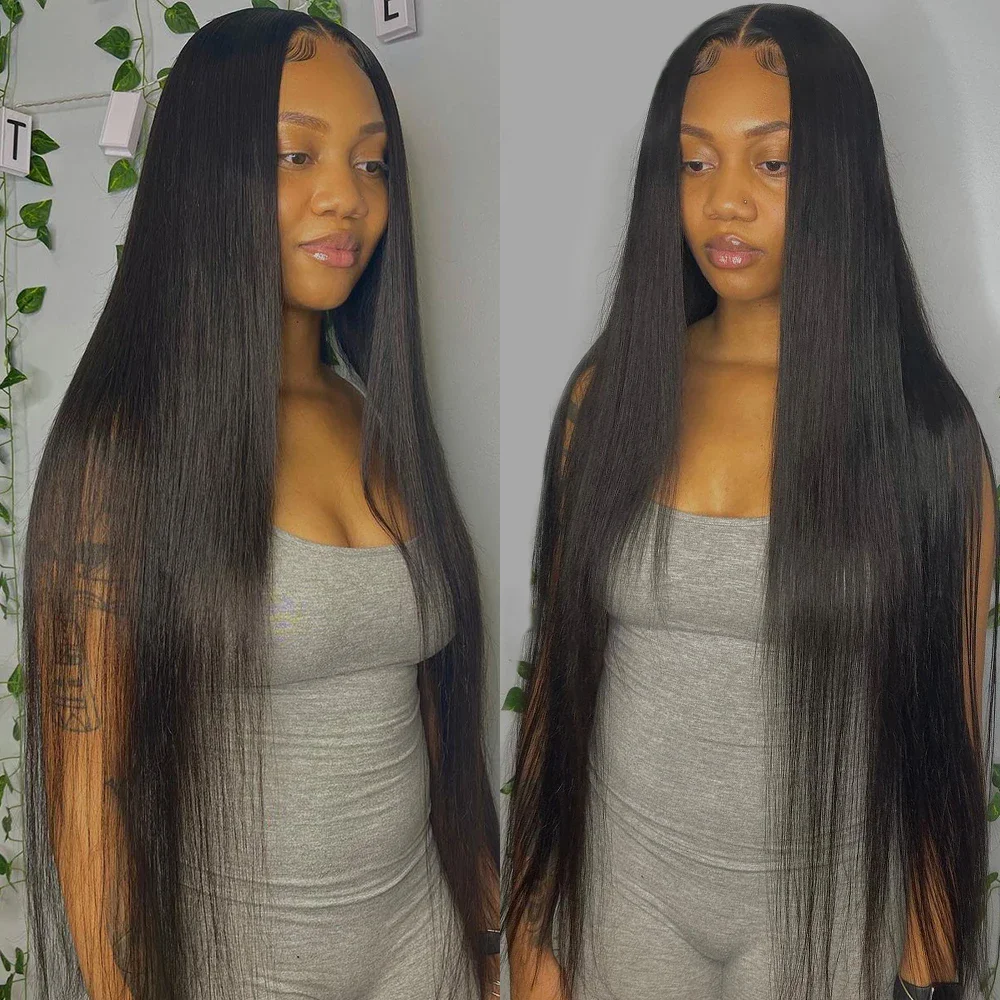 Bone Straight Remy 100% Human Hair Wig 13x4 13x6 HD Lace Front Human Hair Pre Plucked For Women 4x4 Lace Closure WIg Brazilian