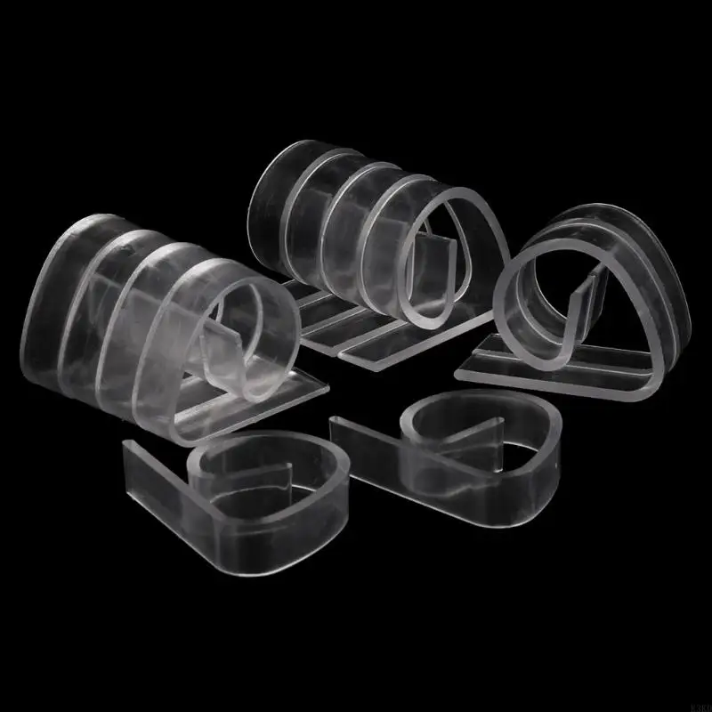 K3KD 12pcs Пластиковая прозрачная скатерть столовая крышка зажигания держатель зажимной вечеринка для пикника дома