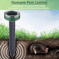 1Pcs Solar Rodent Repeller Ultrasonic Mole Repellent Outdoor Garden Yard Farm Pest Control Solar Powered Rodent Mice Repeller