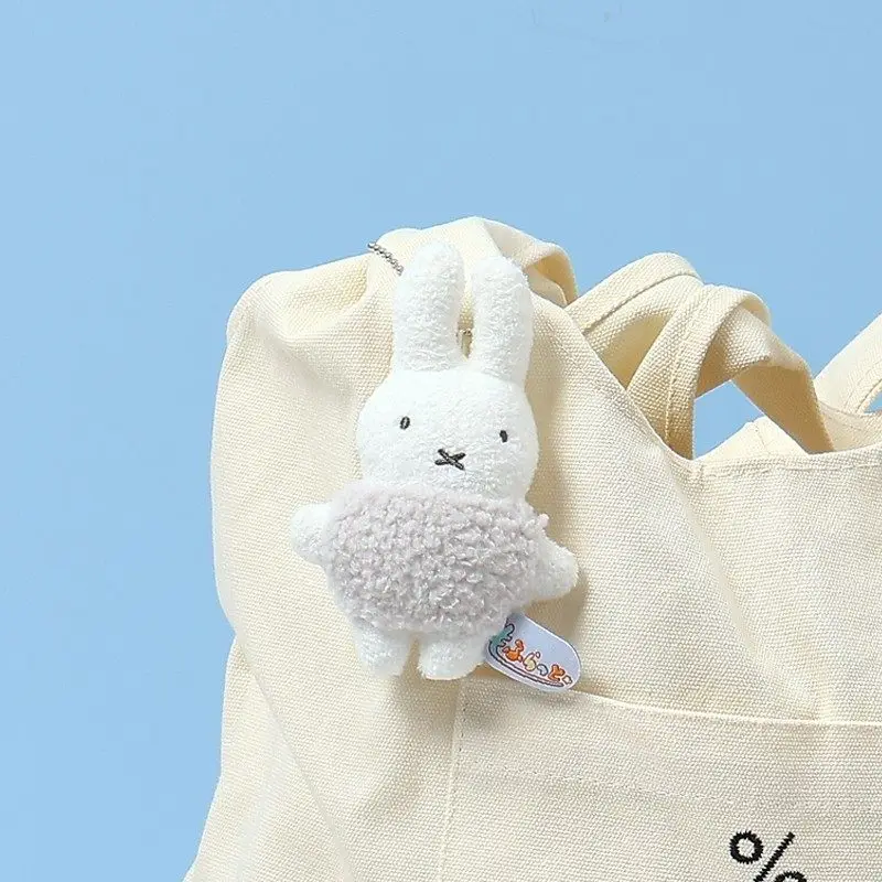 本物の日本製フリースウサギ人形ぬいぐるみバッグペンダントキーホルダー小さな吊り下げ飾りクリスマス誕生日プレゼント友人へのギフト