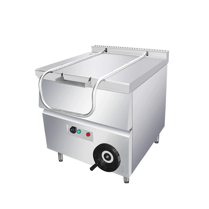 Commercial electric heating pot flat bottom cooking stove swing, tilting cooking stove, Italian soup cooking marine kitchen