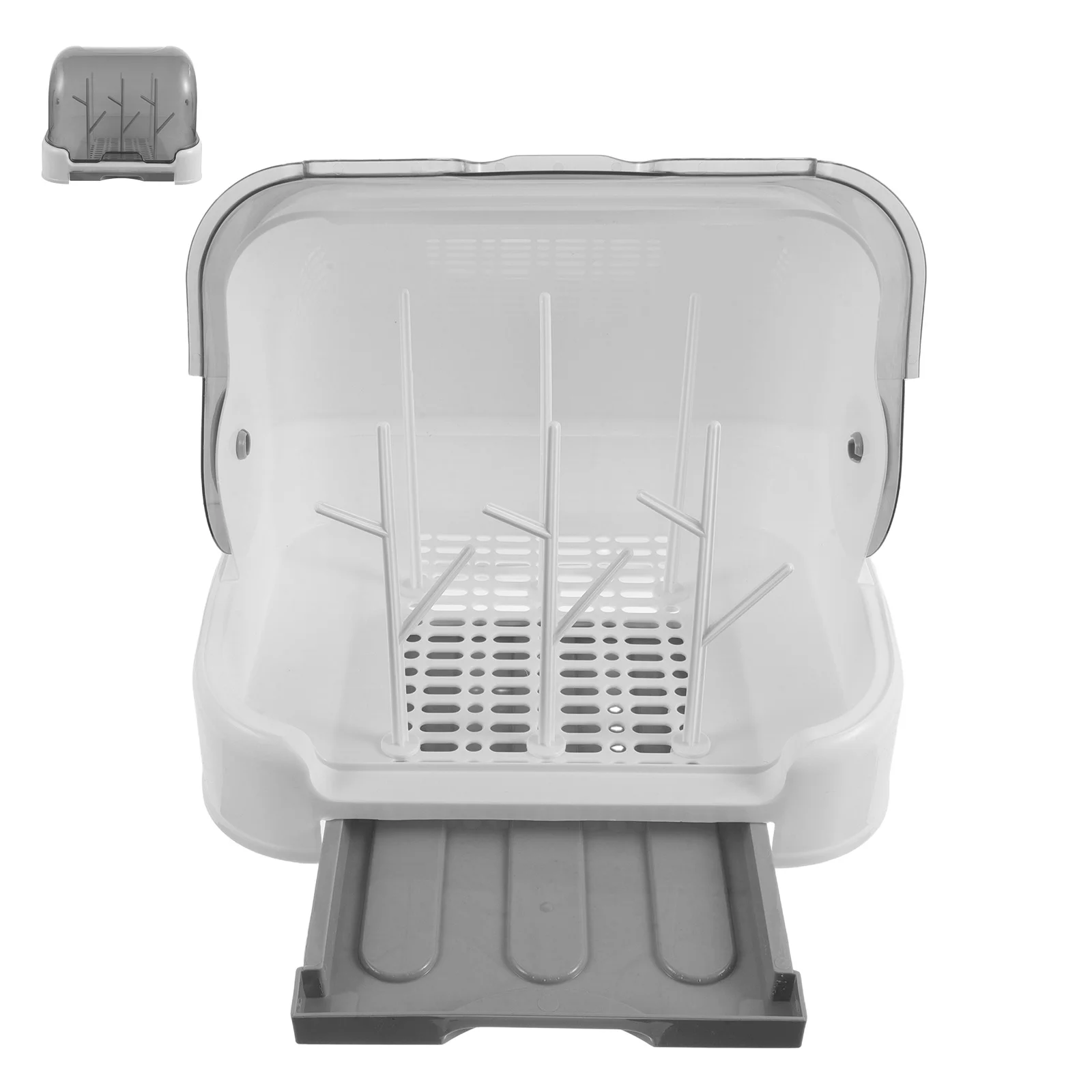 1Set Dustproof Baby Bottle Dry Rack Compact Space-Saving Organizer Function for Baby Bottles Cups Accessories