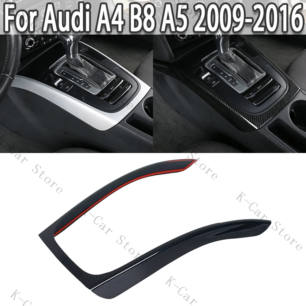 Car Styling Interior Modified For Audi A4 B8 A5 2009-2016 Car Center Console Gear Shift Frame Decoration Cover Trim Accessories