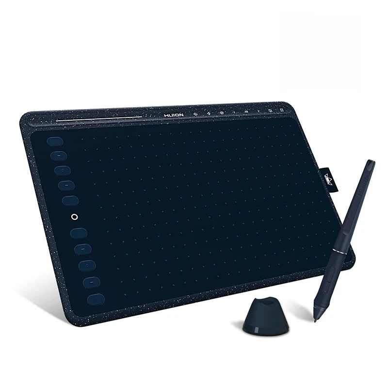 Tableta gráfica de dibujo digital Huion Hs611, 266pps, tableta gráfica con lápiz, teclas multimedia, tres colores, para PC y Android