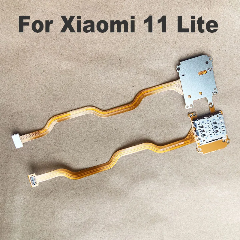 For Xiaomi 11 Lite Sim Card Reader Flex Cable MI 11 Lite Motherboard Flex Cable Smartphone Replacement Parts