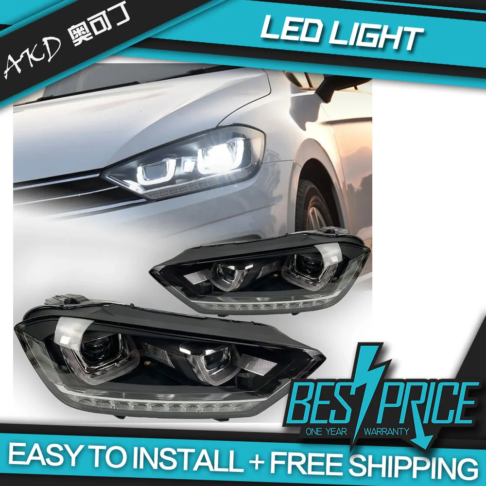 AKD Car Styling dla Golf Sportsvan reflektory 2016-2019 LED reflektor Nexia DRL Hid lampa czołowa Bi Xenon Beam akcesoria