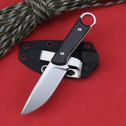 60HRC High Hardness Straight Knife Professional Survival Military Hunting Fixed Blade Knives for Men Self Defense Tool