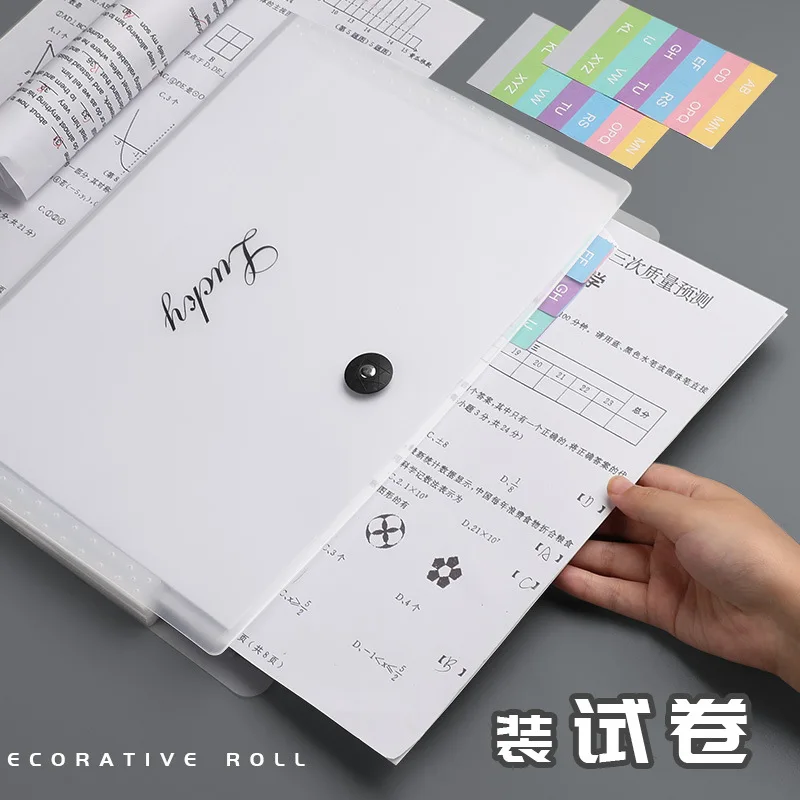 Transparent Insert File Folder A4 Document Bag Multi-Layer Expanding Wallet Folder Holder Organizer for School Office Stationery