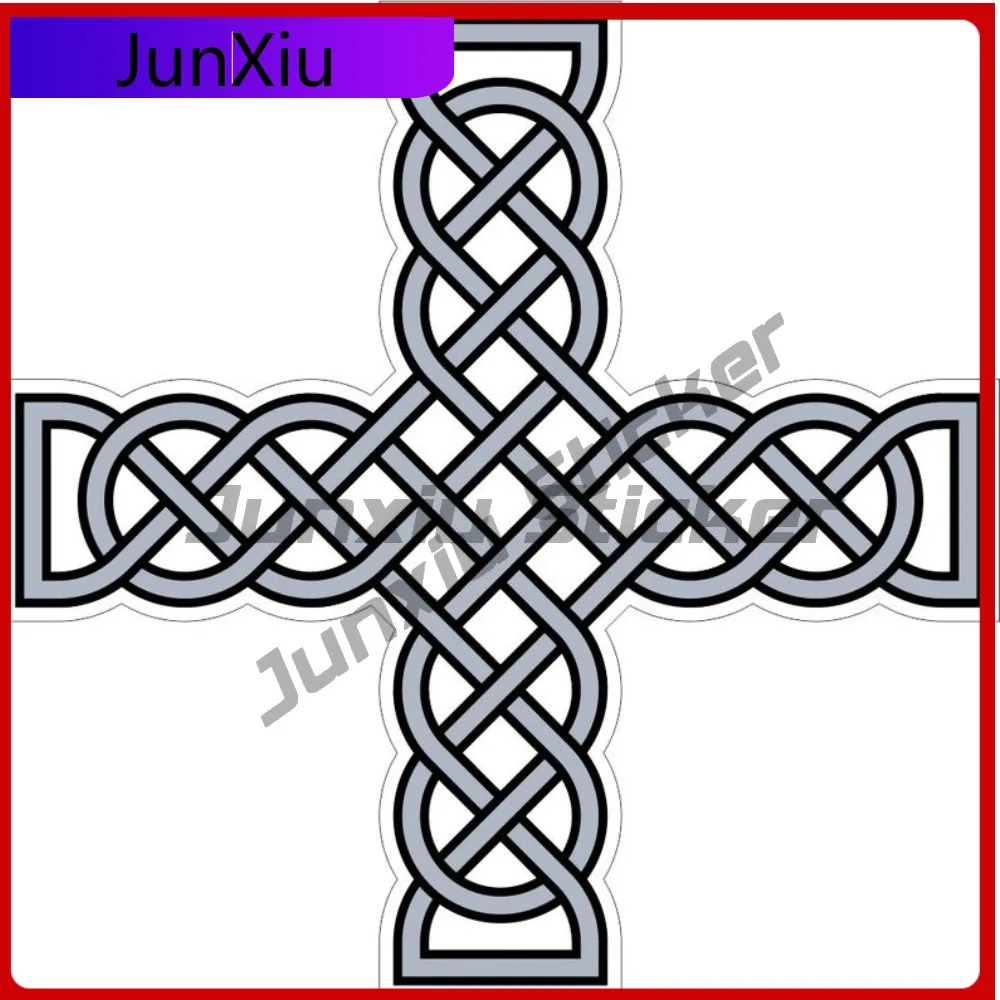 

Celtic Cross Irish Style Grey Cross Knot Stickers Suv Window Cover Scratch Sticker Camping Car Aventure Custom Vehicle Decals Pv
