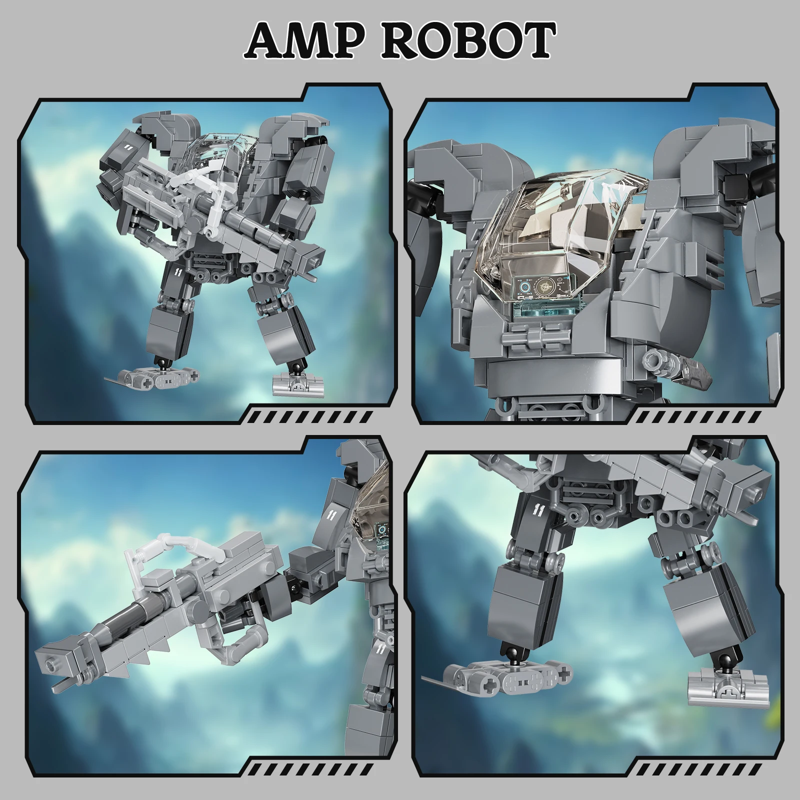 AMP Suit Quaritchs Building Blocks Sets RDA Helicopters Bricks Model Mecha combat Robot Building Kits Adults Toy Christmas Gifts