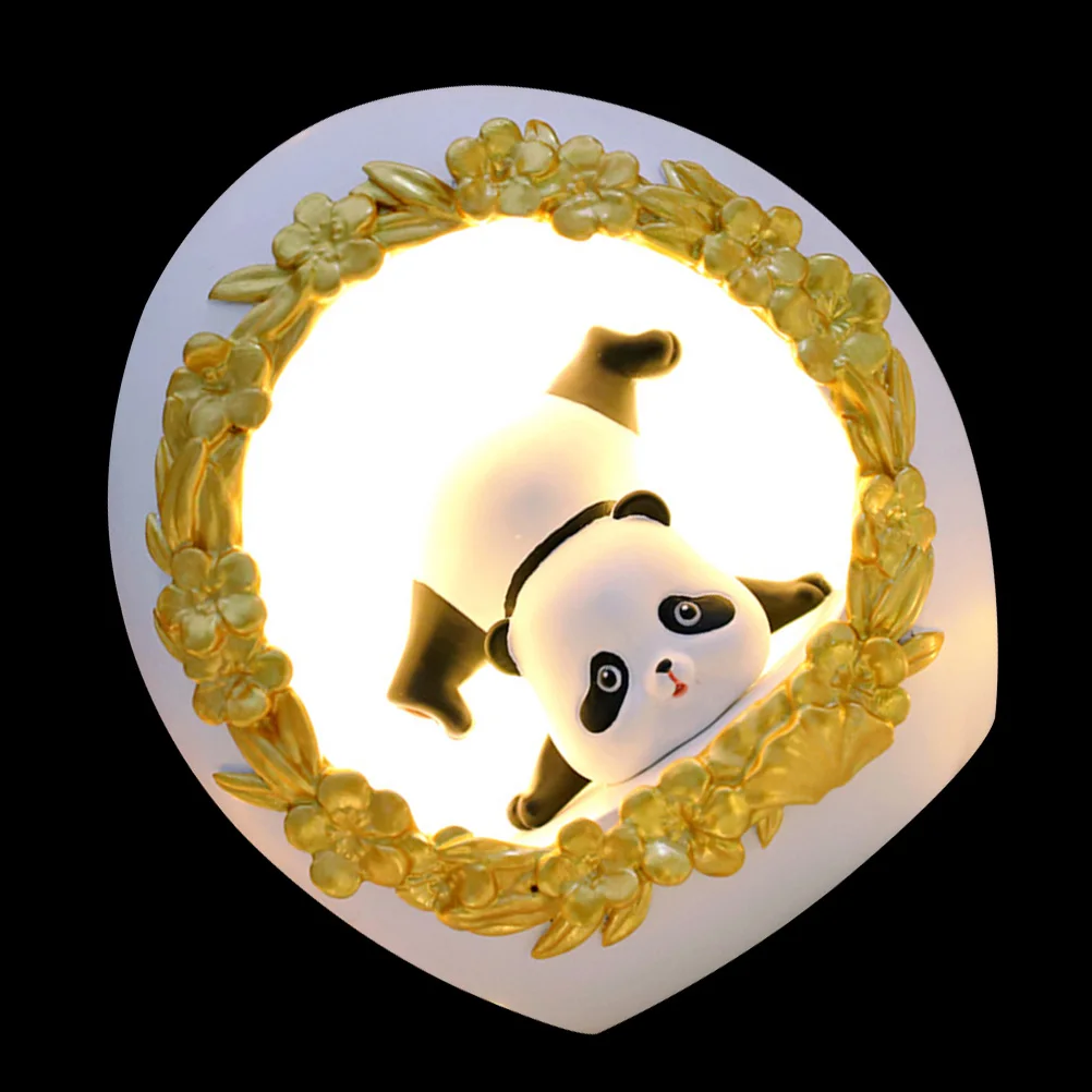 Adorable Panda Cartoon Light Ornament Small Night Lamp For Bedroom Home Operated Bedside Creative Panda Star Lamp