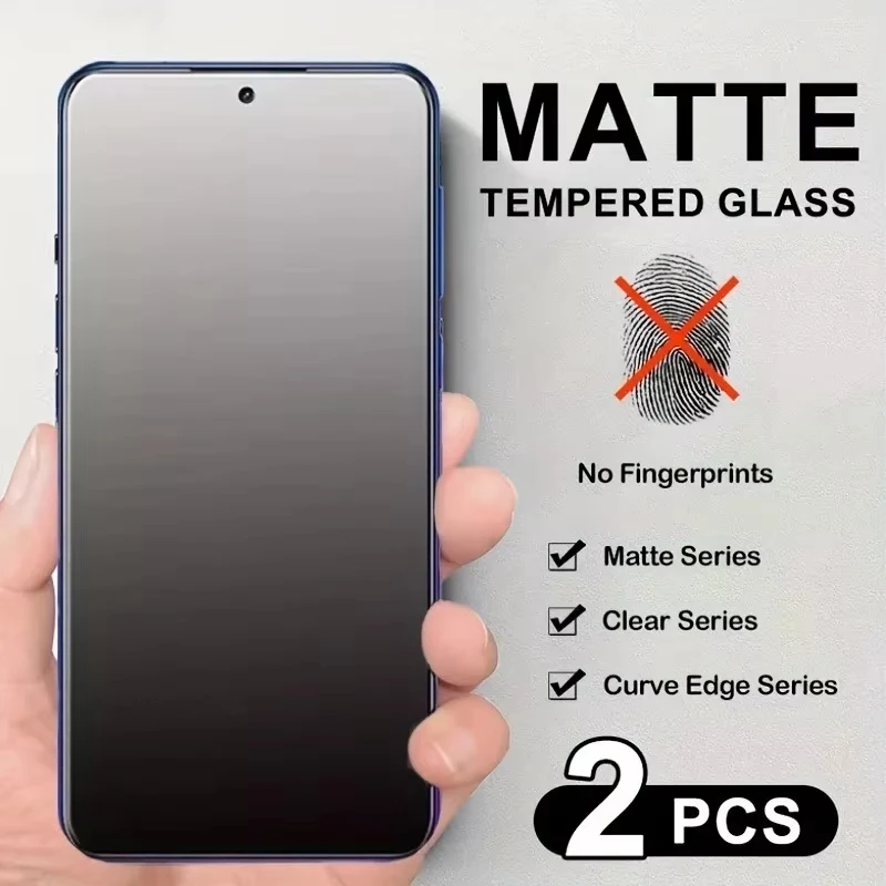 

1-2Pcs Matte Tempered Glass Films For Samsung Galaxy S25 Ultra S24 FE S22 S23 Screen Protector A55 A54 A52S A35 A16 A06 A34 A25
