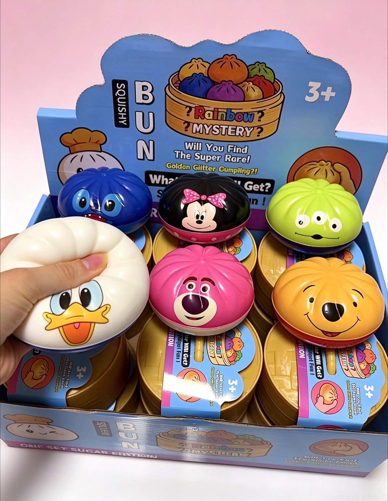 Baozi cartoon image blind box slow rebound toy, children's classroom party reward small gifts, decompression pinch music