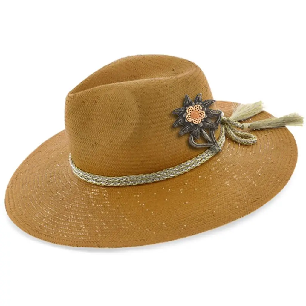 دبوس بروش شارة Edelweiss ، طية صدر رائع #4