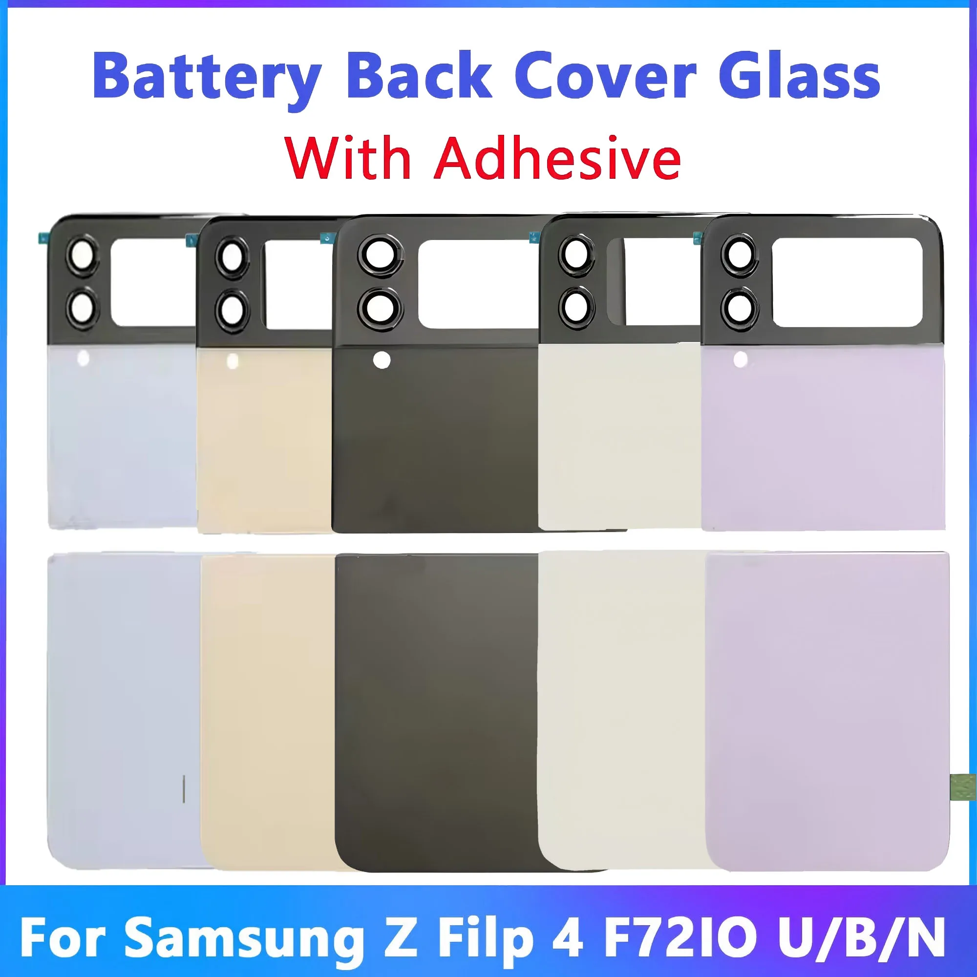 

Battery Back Cover for Samsung Galaxy Z Flip 4 5G, Glass Door Housing, Replacement Repair Parts, Case for Galaxy Z Flip4